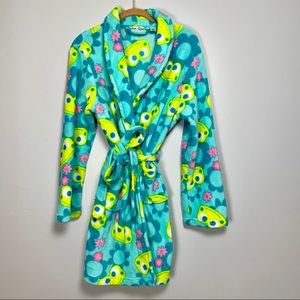 “Sleepy Time” Soft Kids Green and Blue Frog Robe